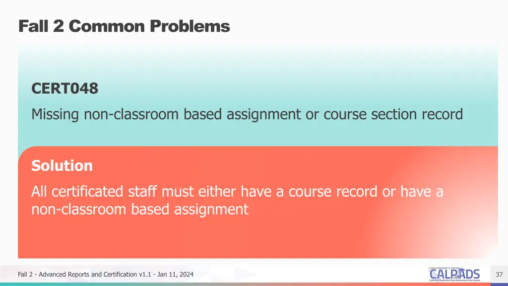 fall 2 common problems 1