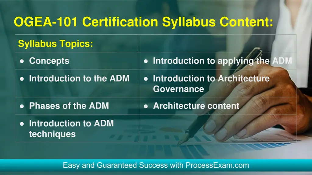 ogea 101 certification syllabus content