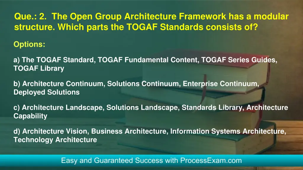 que 2 the open group architecture framework