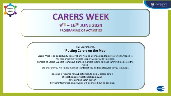 carers week 9 th 16 th june 2024 programme