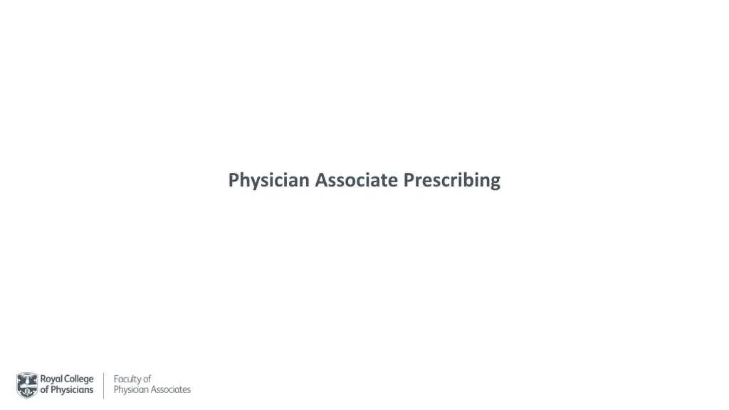 physician associate prescribing