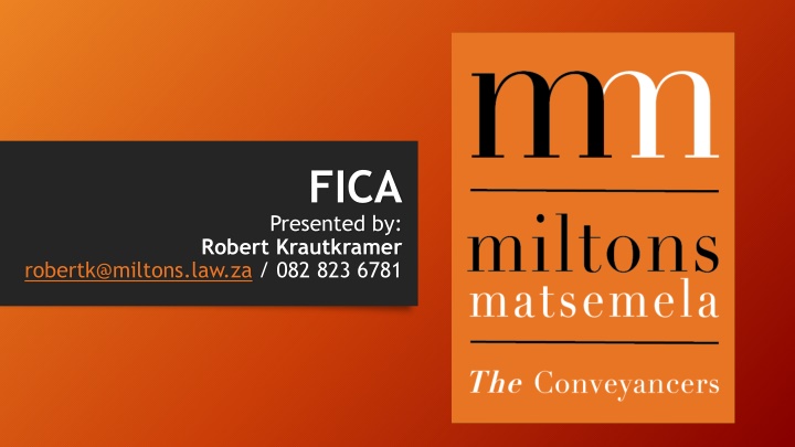 fica presented by robert krautkramer