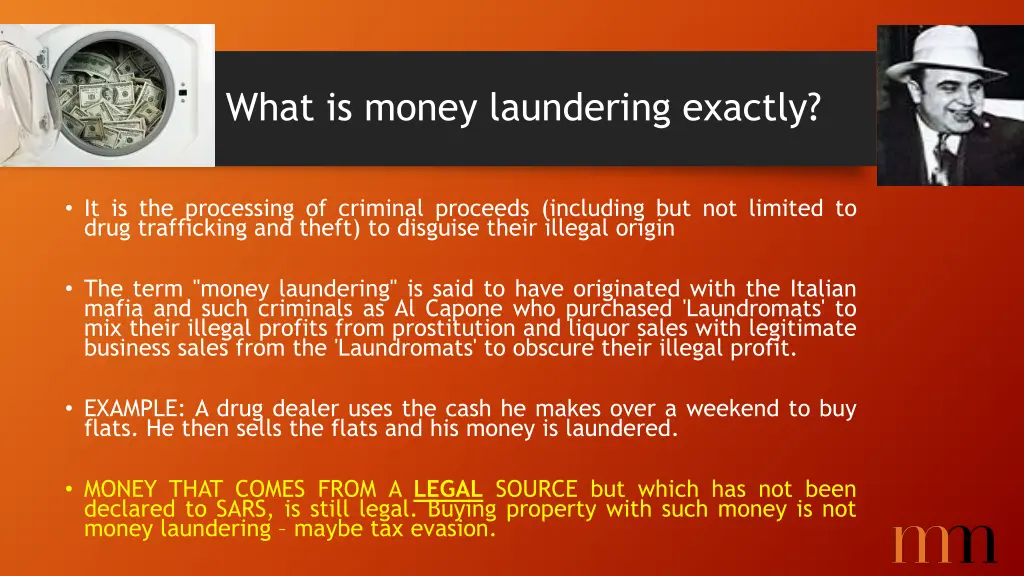 what is money laundering exactly