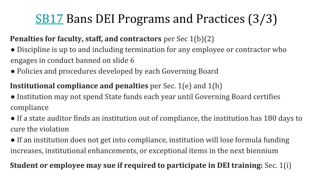 sb17 bans dei programs and practices 3 3