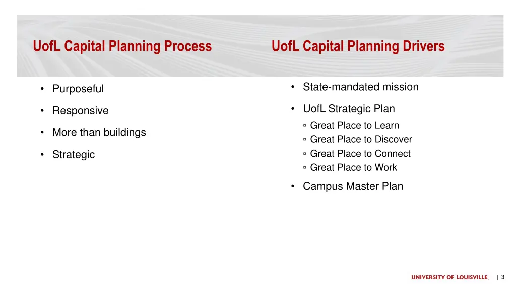 uofl capital planning process