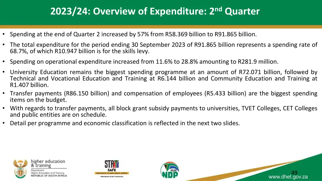 2023 24 overview of expenditure 2 nd quarter