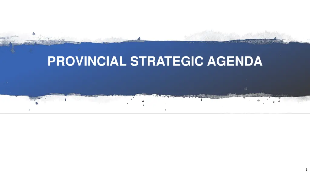 provincial strategic agenda