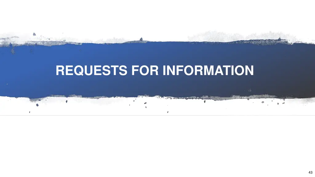 requests for information