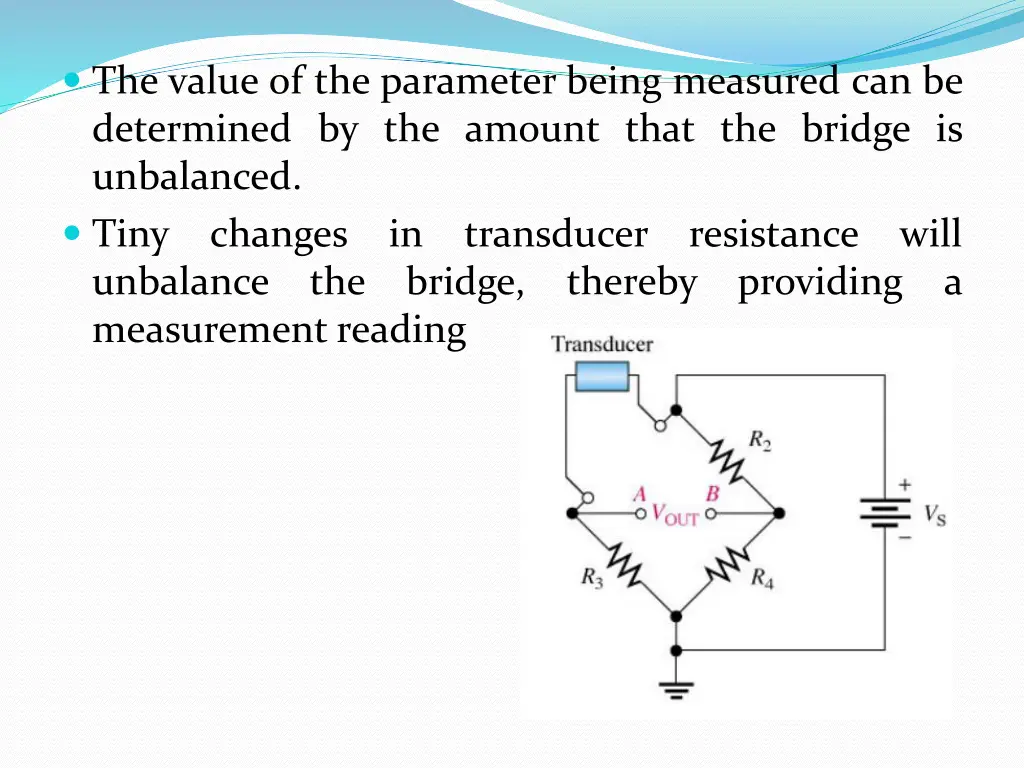 the value of the parameter being measured