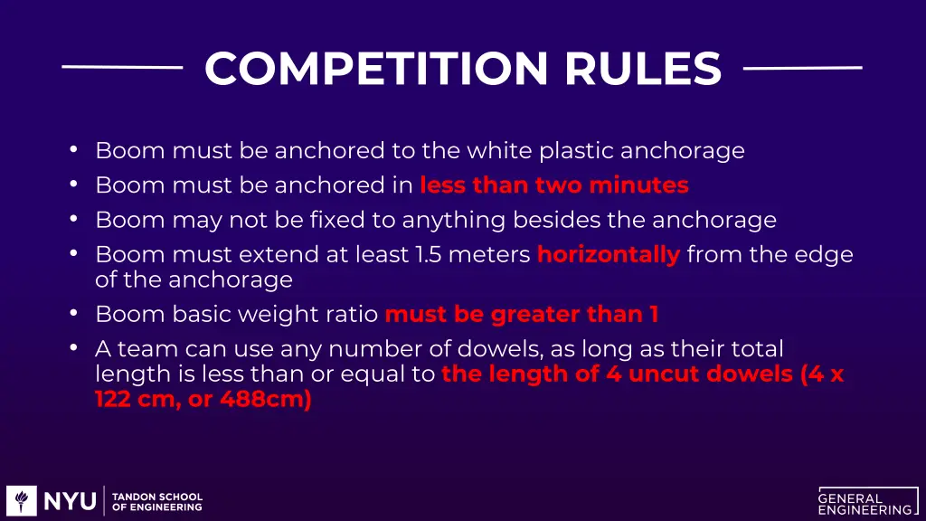 competition rules