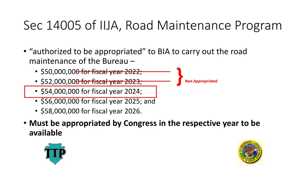 sec 14005 of iija road maintenance program