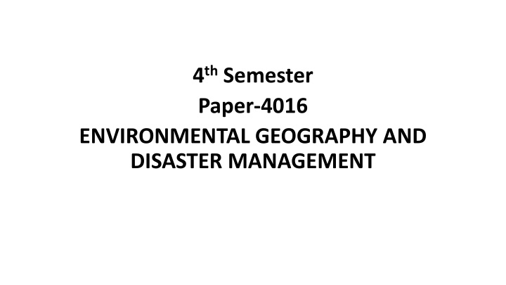 4 th semester paper 4016