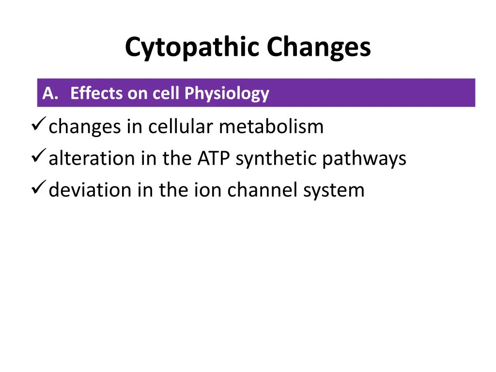 cytopathic changes