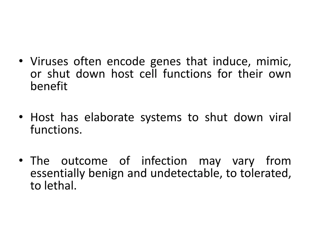 viruses often encode genes that induce mimic