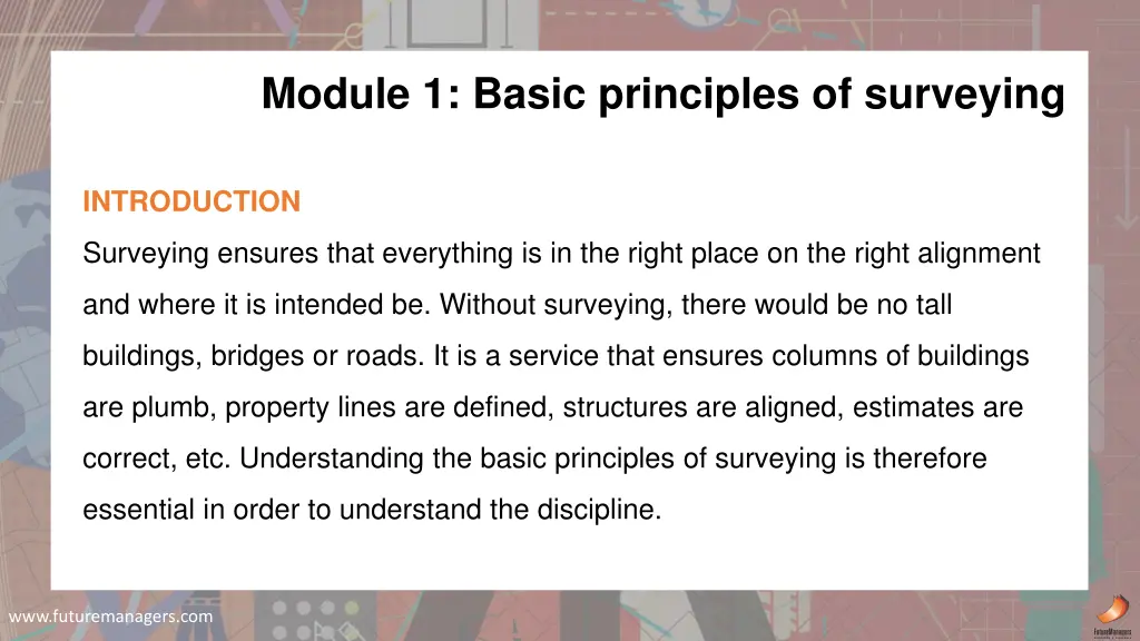 module 1 basic principles of surveying