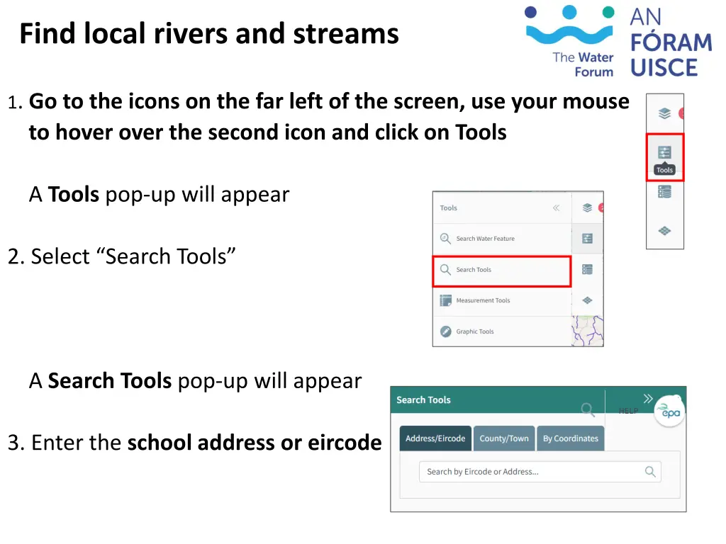 find local rivers and streams