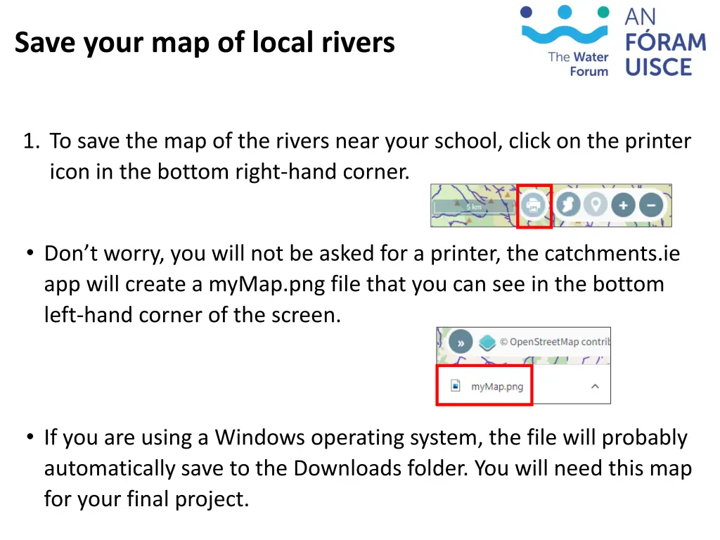 save your map of local rivers