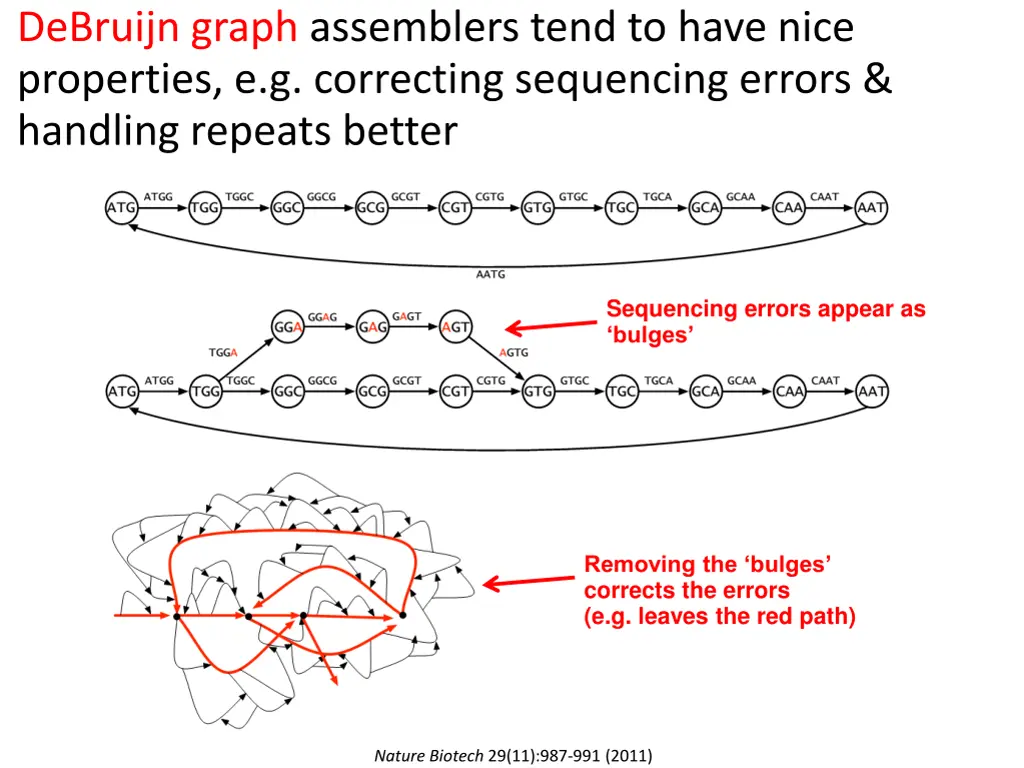 debruijn graph assemblers tend to have nice