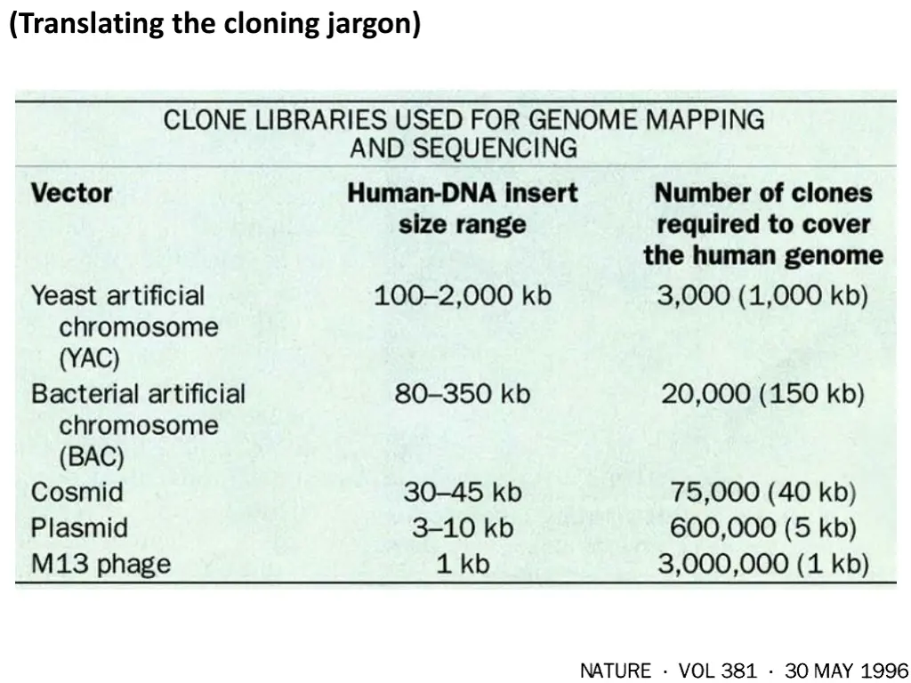 translating the cloning jargon