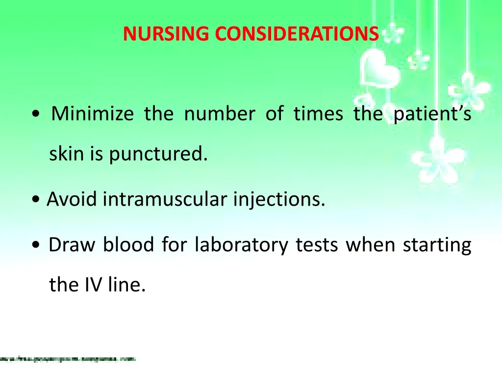 nursing considerations
