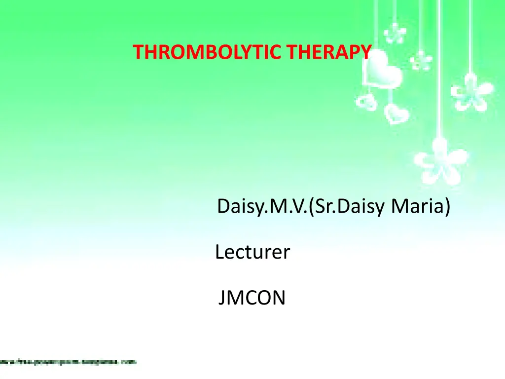 thrombolytic therapy 1