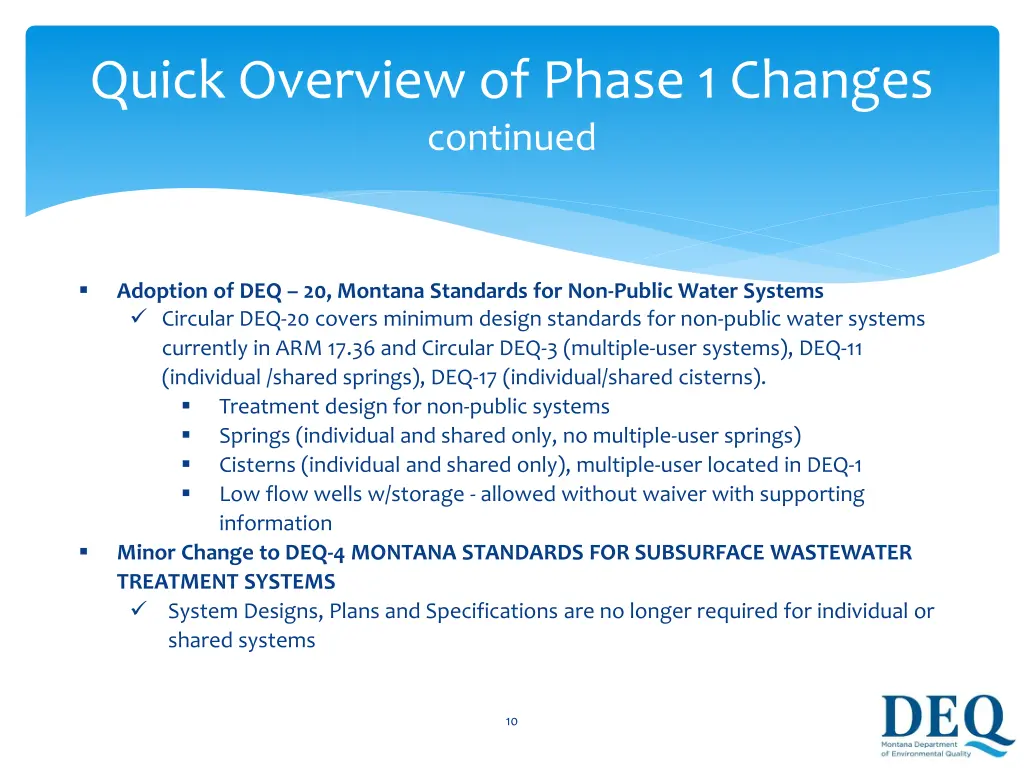 quick overview of phase 1 changes continued 1