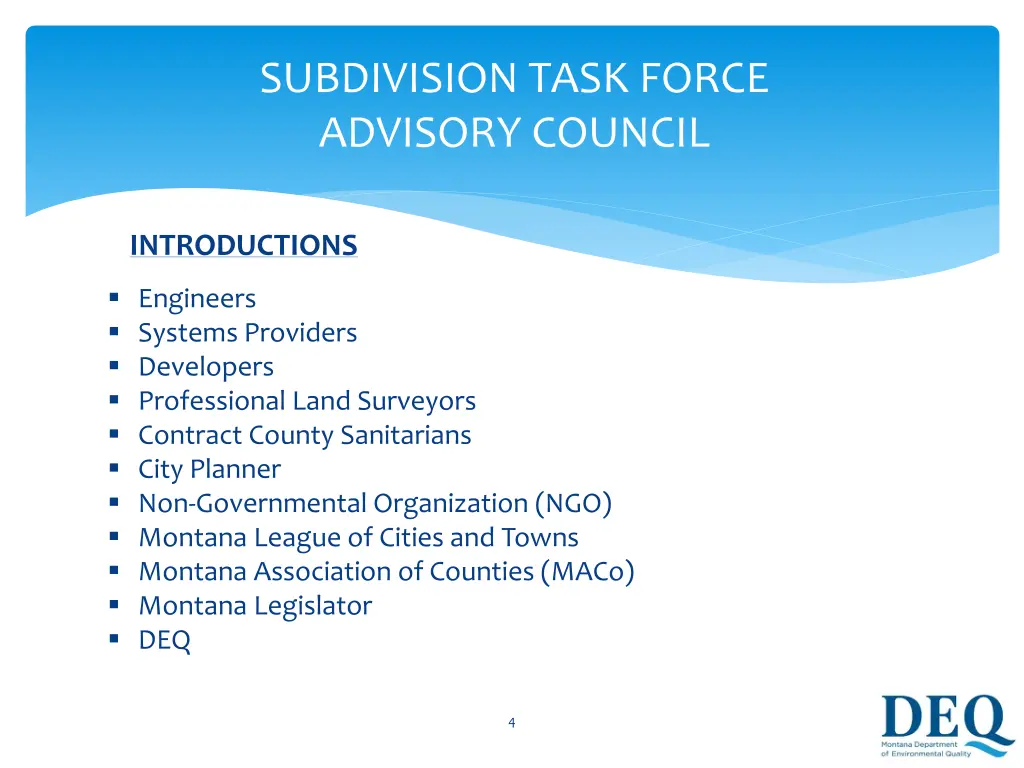 subdivision task force advisory council 3