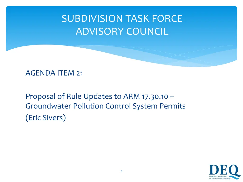 subdivision task force advisory council 4