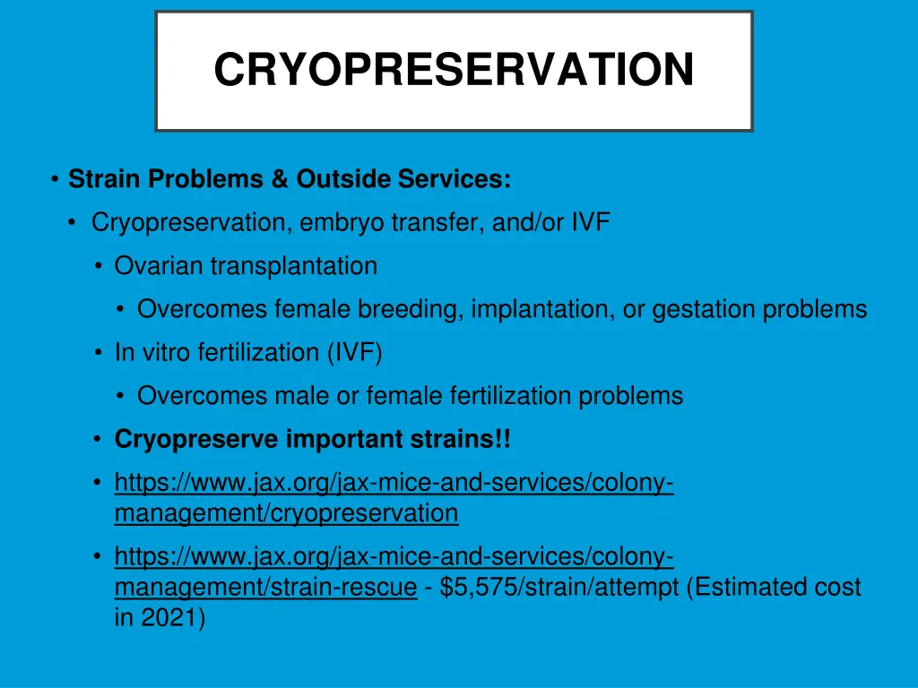 cryopreservation