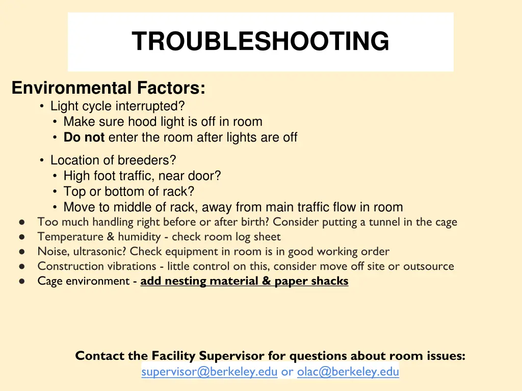 troubleshooting