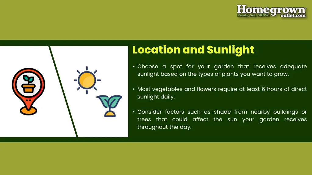 location and sunlight