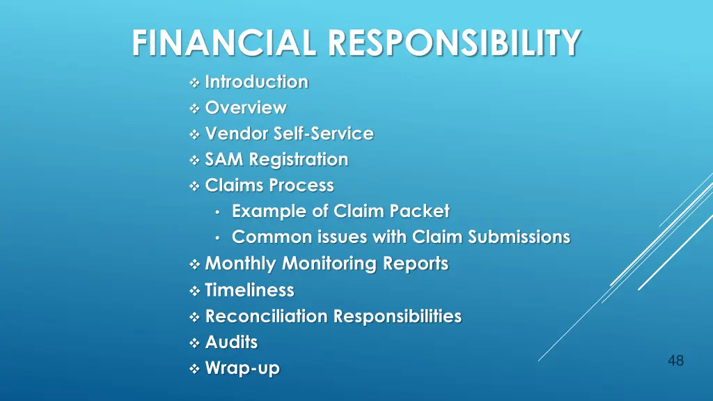 financial responsibility