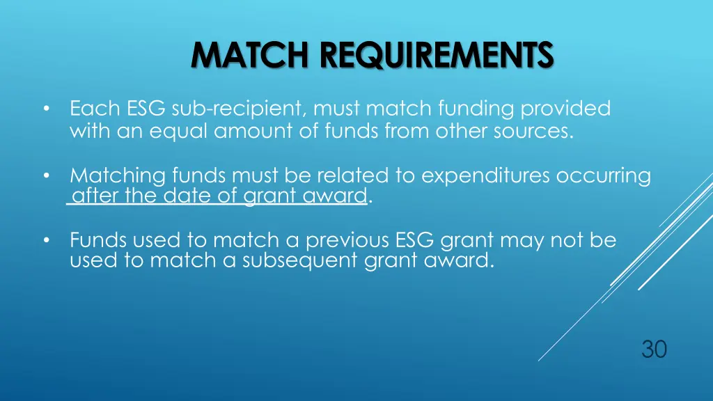 match requirements
