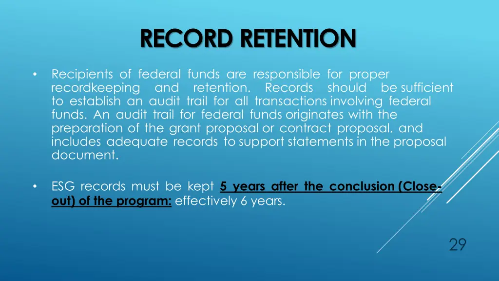 record retention