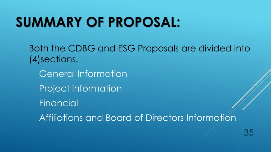 summary of proposal