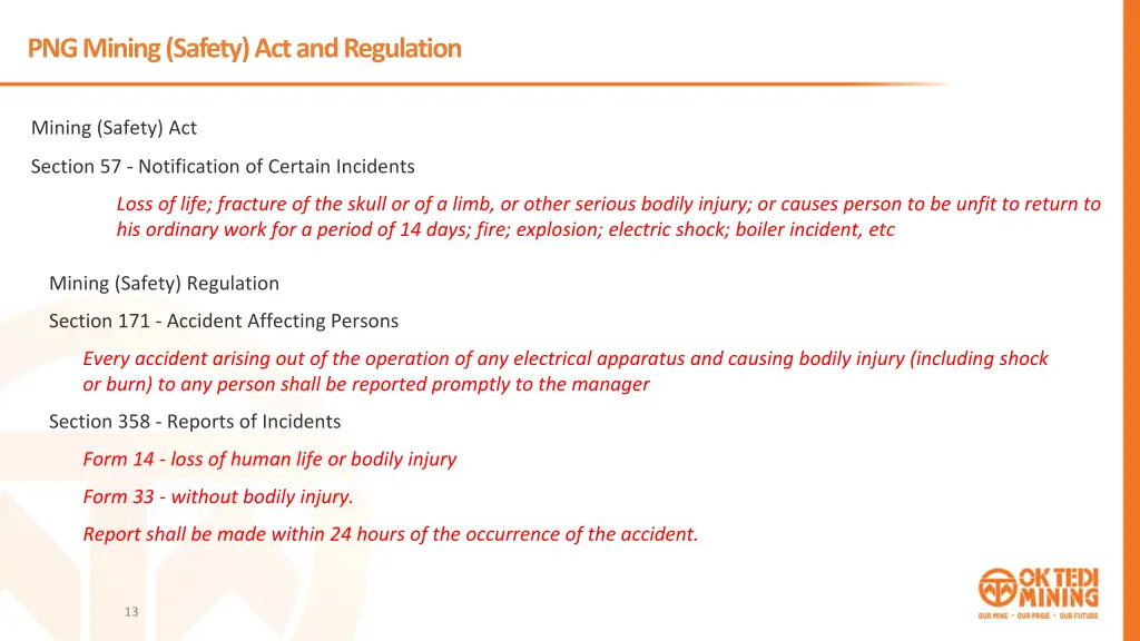 png mining safety act and regulation 3