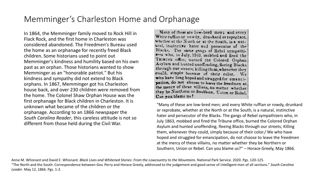 memminger s charleston home and orphanage