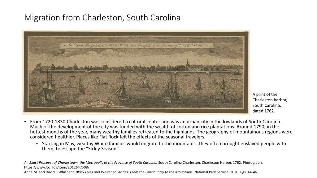 migration from charleston south carolina