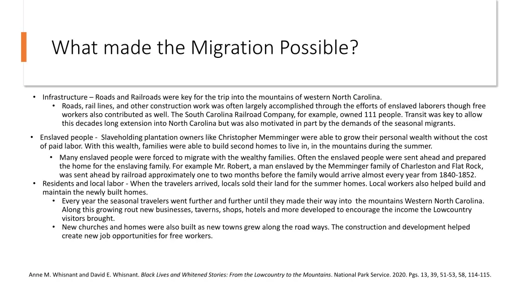 what made the migration possible