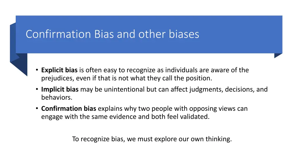 confirmation bias and other biases