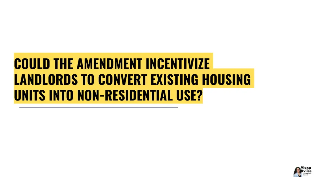 could the amendment incentivize landlords