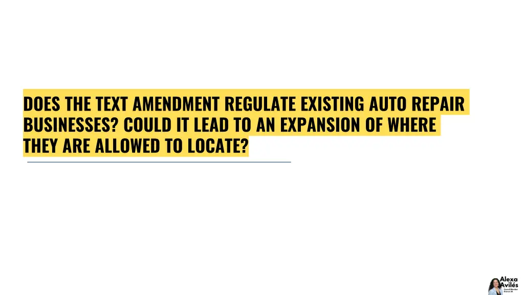 does the text amendment regulate existing auto