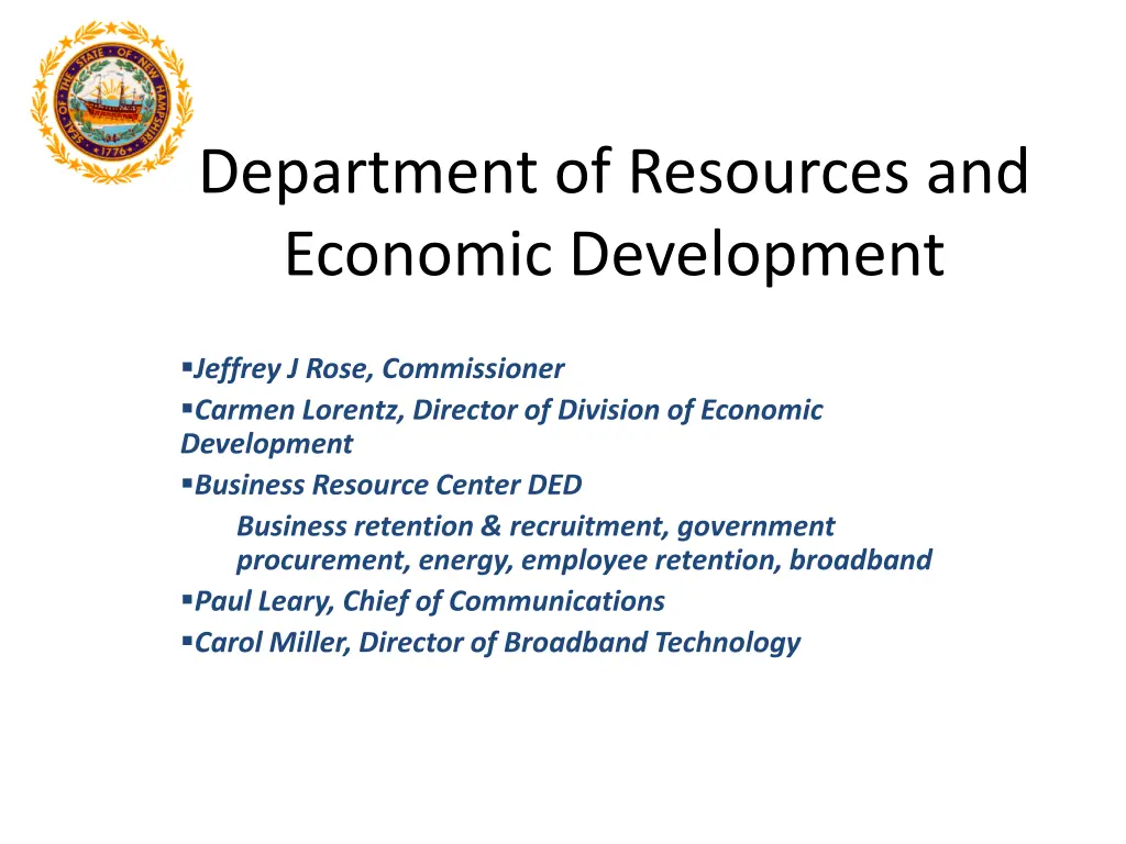 department of resources and economic development