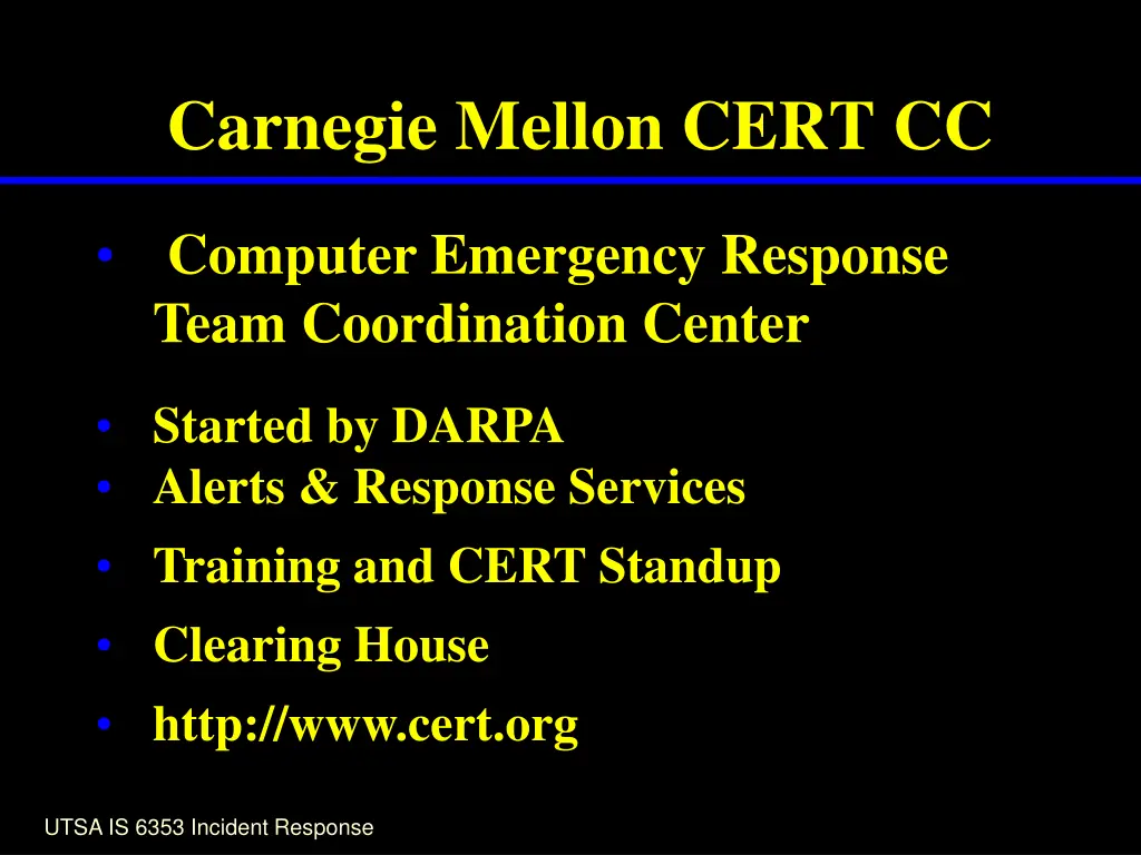 carnegie mellon cert cc