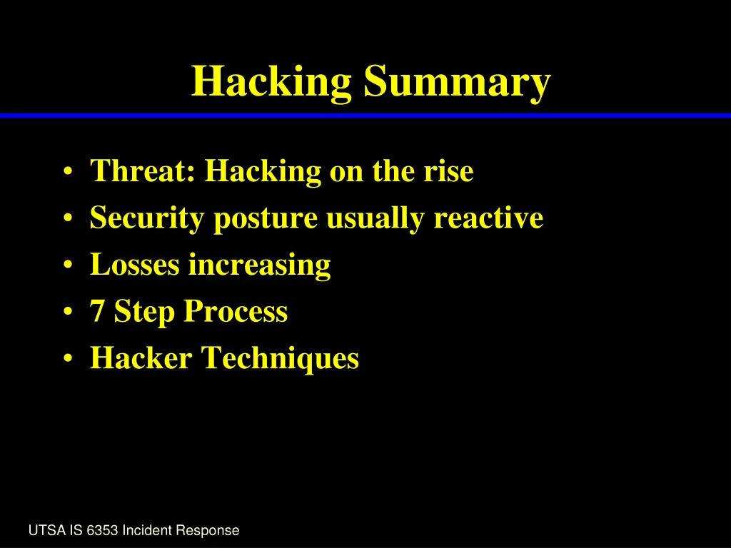 hacking summary