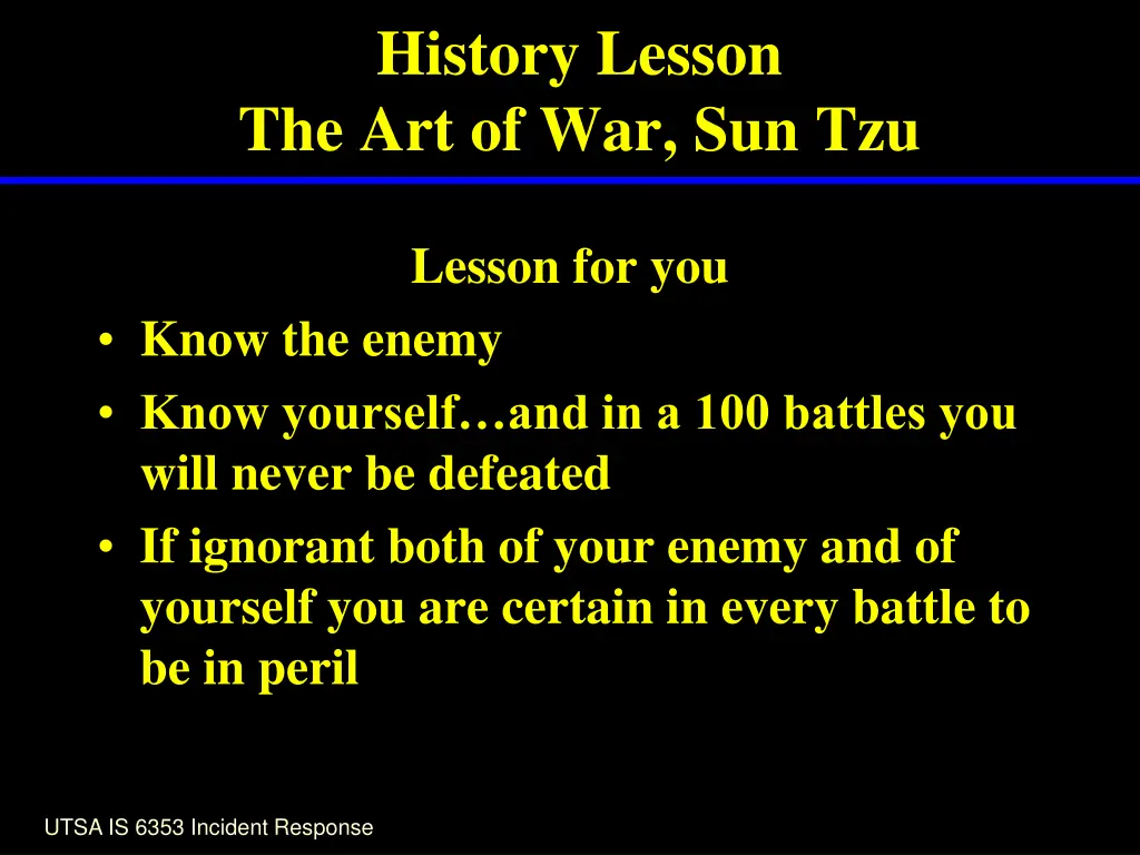 history lesson the art of war sun tzu