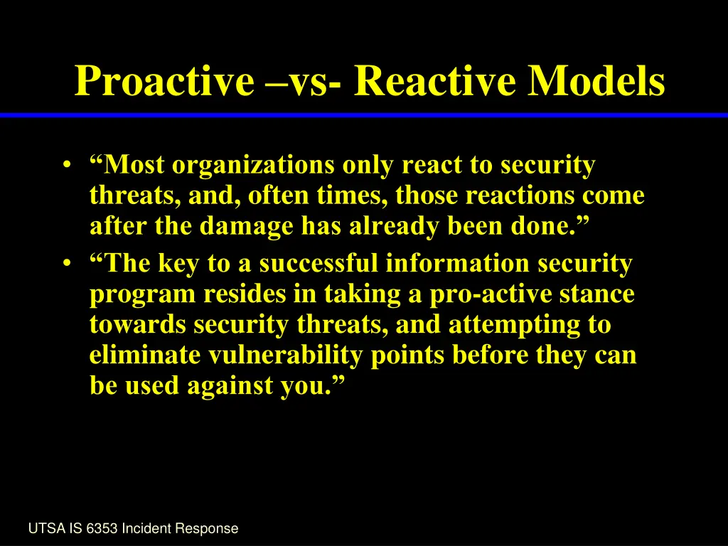 proactive vs reactive models