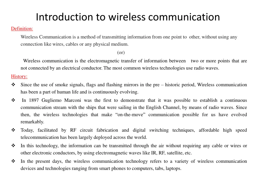 introduction to wireless communication