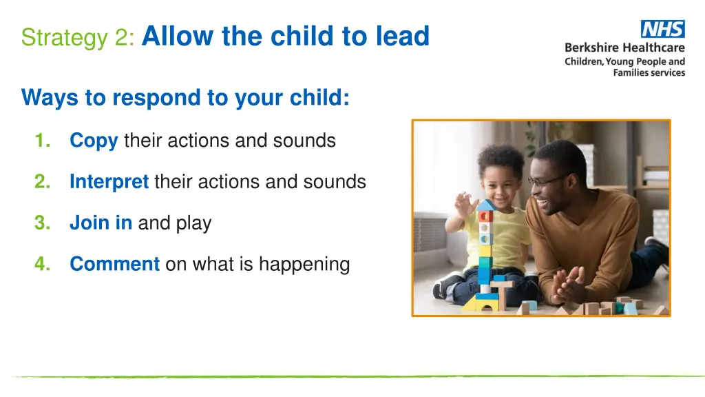 strategy 2 allow the child to lead 1