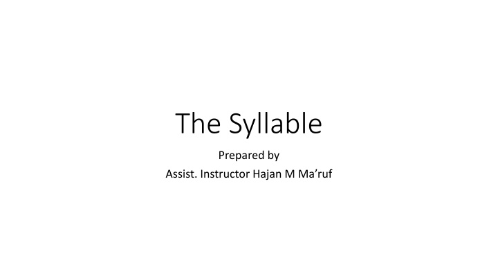 the syllable